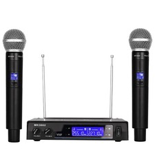 Wireless Microphone System - Dynamic Handheld, 150 Ft Range, 16 Hours Use