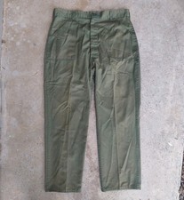 Vintage US Army OG-507 37x29 Green Military Fatigues Utility Trousers Pants