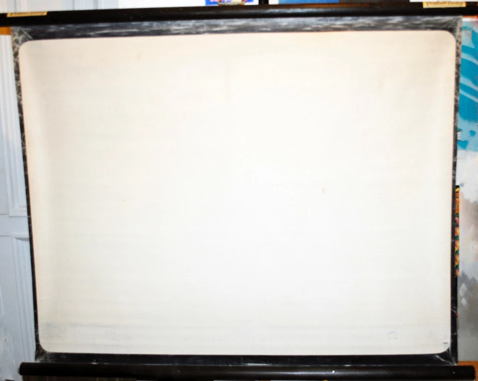 rare ECRAN original de PROJECTION "PATHE BABY"-en l'état-80 x 120 cm-Circa 1923 - Photo 2/4