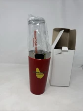 mount gay rum shaker set barware bar red chrome commercial VHTF rare gift