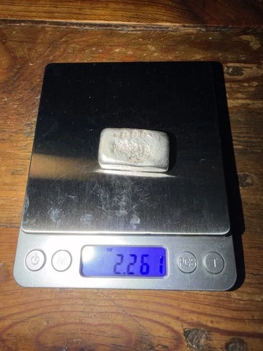 2.26 oz Hand Poured  BAR Silver .999 Fine