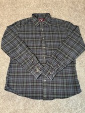 UNTUCKit Shirt Large Button Up Button Up Flannel Plaid Slim Fit Green 100 Cotton