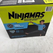 Ninjamas Boys Bedwetting Nighttime Underwear, Size S/M 38-70 Lbs , 44 Count