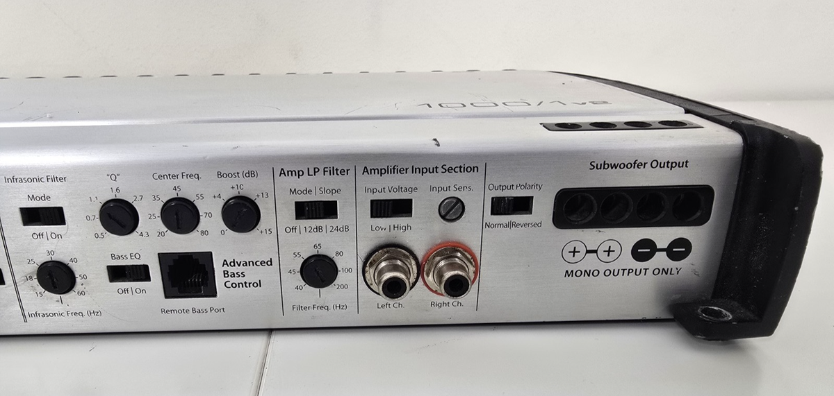 JL Audio 1000/1v2 Mono Car Audio Amplifier 1000W RMS Silver Hi End