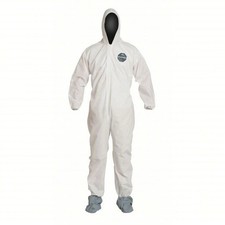 DuPont Tyvek 400 Coverall with Attached Boots - White, XL TY122SWHXL002500 