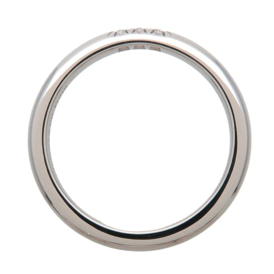 Anillo Tiffany & Co Clásico Banda 3P Diamante PT950 Platino US4 EU46.5 Usado Envío Gratis Foto 3 de 4