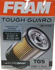 FRAM TG5 Tough Guard Oil Filter with Sure Grip. New. B-9