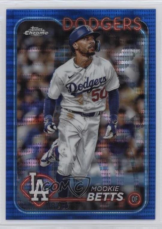 2024 Topps Chrome Blue Sonar Refractor 87/125 Mookie Betts #296 11o2