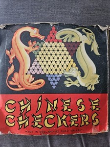 Chinese Checkers Retro Range Toys and Games Metal Board 1960s Damaged Box UK