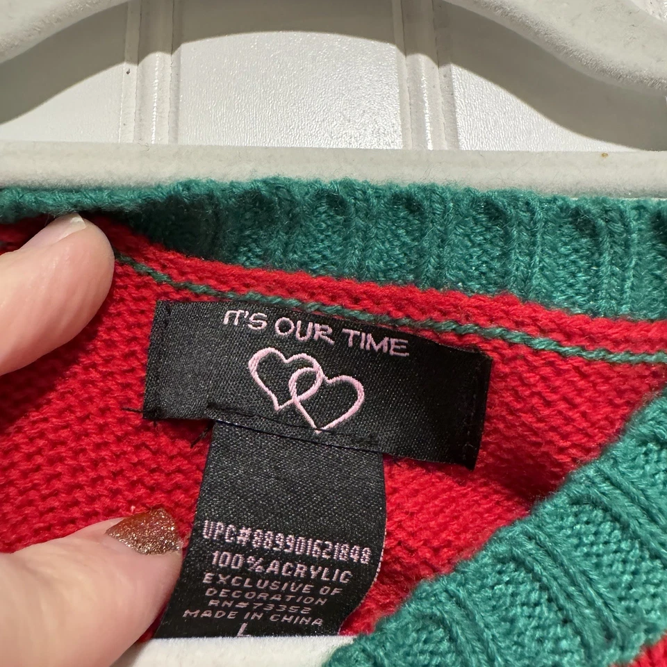 Suéter Its Our Time Gato Árbol de Navidad Niñas Grande Foto 3 de 4