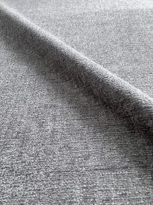 4 Meter grauer weicher Chenille Polsterstoff - portofrei
