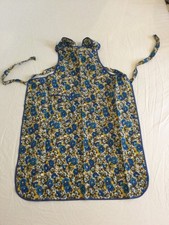 DEADSTOCK Vintage 1940s Floral Wartime Utility Apron Pinny Overall Coverall
