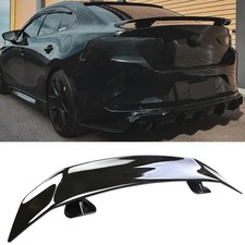 For Mazda 3 Axela Sedan Gt Racing Glossy Black 46 Rear Trunk Spoiler Wing Lip