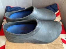 Shoes For Crews Zinc Black Slip Resistant Clogs M6 W8 Work Kitchen Nursing