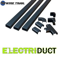 PVC Lachting Raceway Kit Cable Wire Cord Management Black 1125 Series