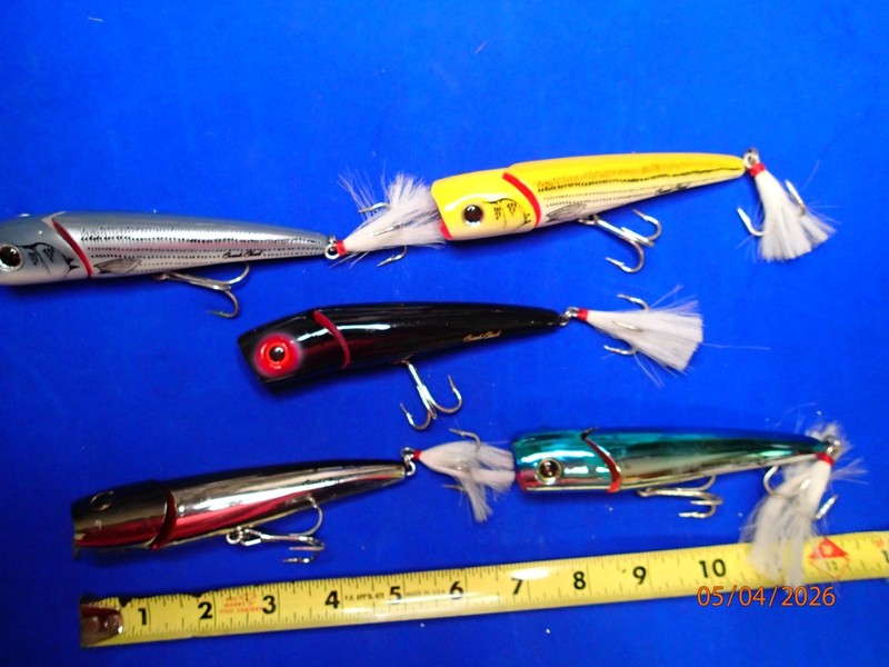 Lot of 5 - Creek Chub Knucklehead  Rattling poppers