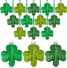 12 Pcs Large 2.36 Inch St. Patrick'S Day Shamrock Ornaments for Tree Irish Green