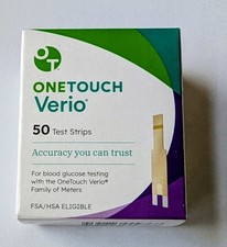50. ct One Touch Verio Test Strips Exp: 1/31/2027 SEALED