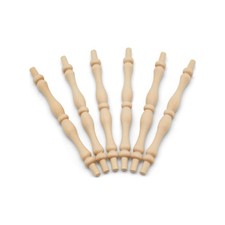Wooden Baluster Spindles 5-3/4", Pack of 50 Wood Spindles for Crafts, Woodworkin