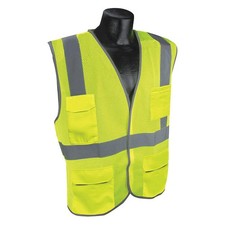 CONDOR 53YM22 High Visibility Vest,Yllw/Green,2XL/3XL 53YM22