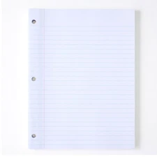 Amazon Basics Loose Leaf Paper, Wide Ruled Reinforced Binder Paper, 150 Sheets,