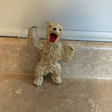 Vintage 1973 Imperial Grizzly Polar Bear Rubber Figure Roaring Hong Kong Toy 6