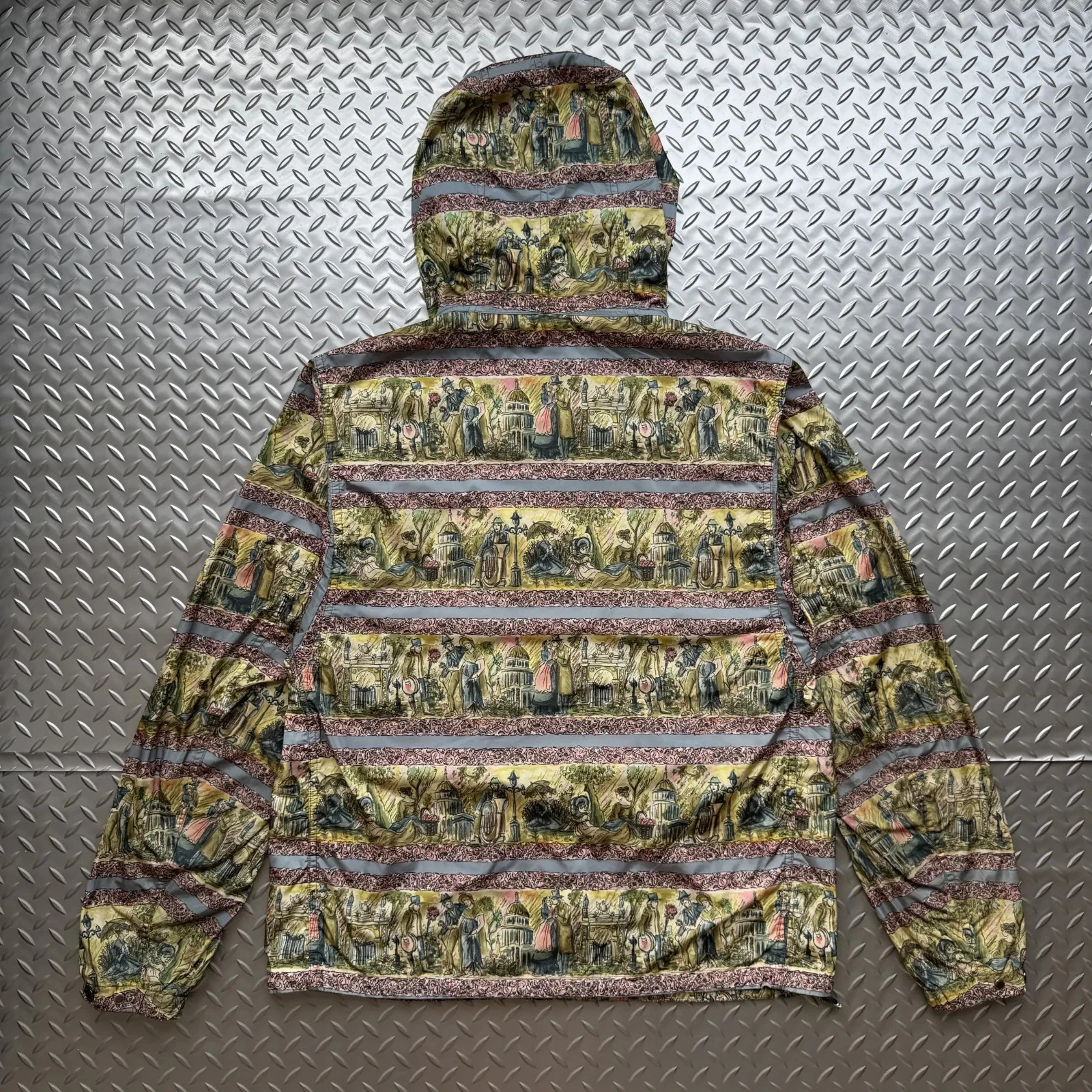 Burberry Illustrated Scene Print Nylon Jacket Size 52 - product detail image 4