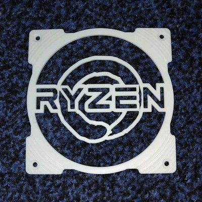 Ryzen AMD (x1piece) 120mm PC Computer Fan Grill Guard  White +x4 Mounting Screws