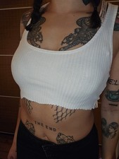 Brand New Oh Polly Ribbed Crop Top With Tags Size 8 Bralette Style