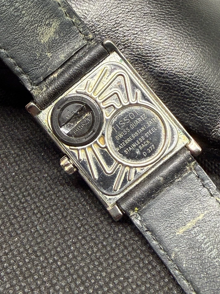 TISSOT TWO TIMER D377 TANK MODELL HERREN SWISS MADE UHR BLACK EDITION - Bild 4 von 4