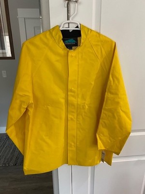 Vintage Dutch Harbor Gear Heavy Duty Yellow Rain Jacket XL HD221