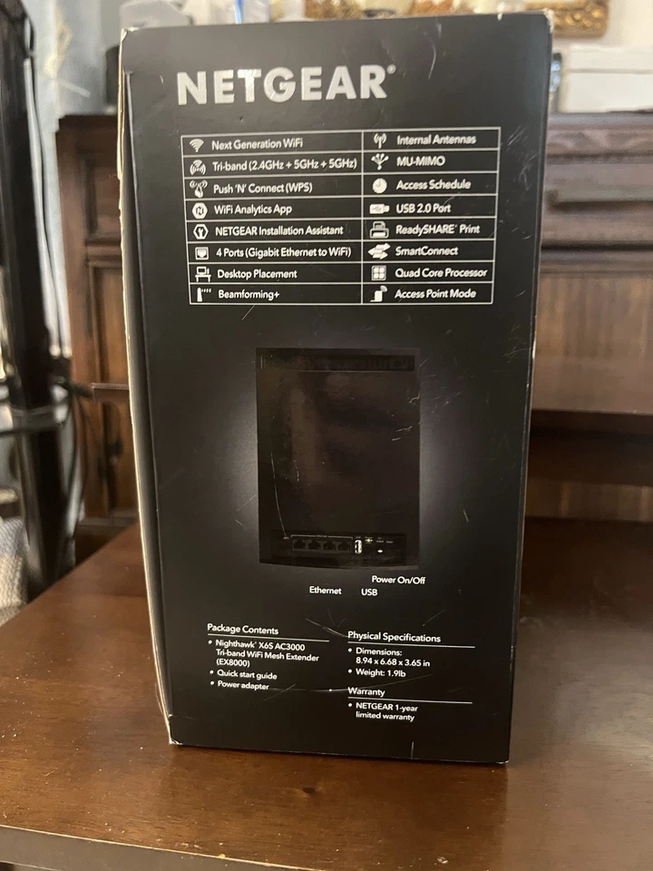 Netgear Nighthawk X6S AC3000 EX8000 Tri-Band WiFi Range Extended W/ Power Cord - Image 4 of 4