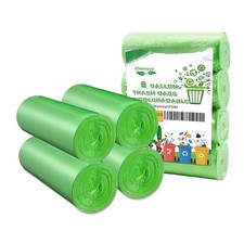Medium Compostable Trash Bags, Biodegradable 8 Gallon Garbage Bags, Recycling...