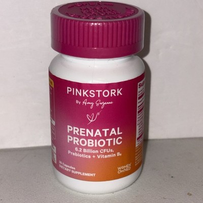 Pink Stork Prenatal Probiotics Women with Vitamin B6 Prebiotics Exp7/26 30ct