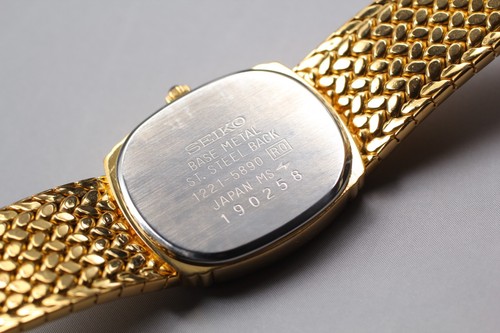 Vintage 1981 [Near MINT] SEIKO EXCELINE 1221-5890 Gold Quartz  Women Watch JAPAN - Picture 6 of 10