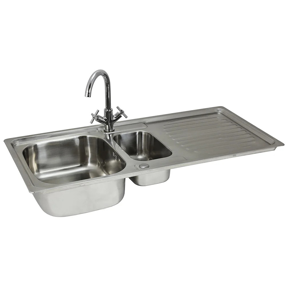 Évier inox KuKoo 105x50cm et robinet Victoria au design épuré