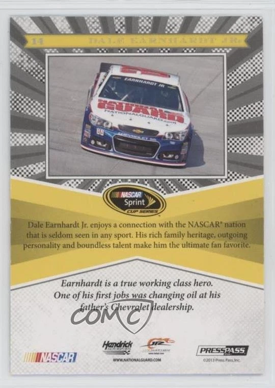 2013 Press Pass Fanfare Silver Foil /25 Dale Earnhardt Jr #14 HOF - Image 2 of 2