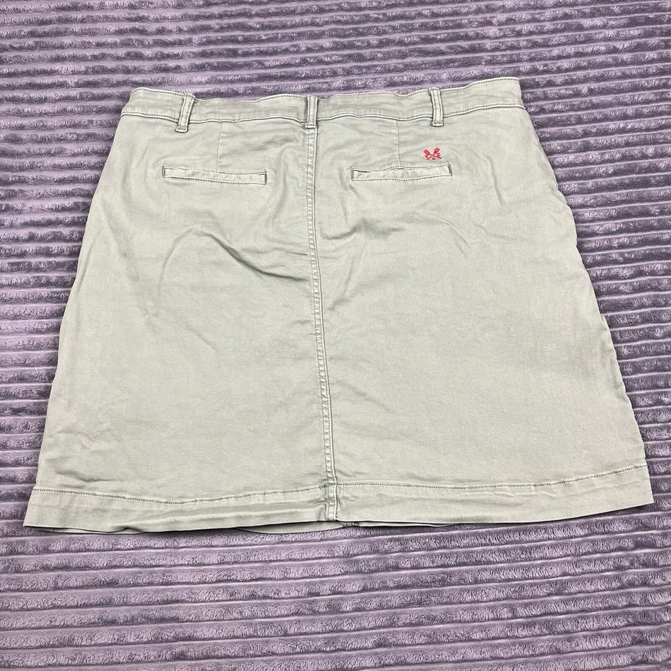 Crew Clothing Green Chino Knee Length Skirt Size 18 W38 L20 Stretch Fit - Image 2 of 4