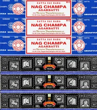 45 gm Super Hit Incense & 45 gm Nag Champa Satya Sai Baba 6 Boxes 15gm per Box