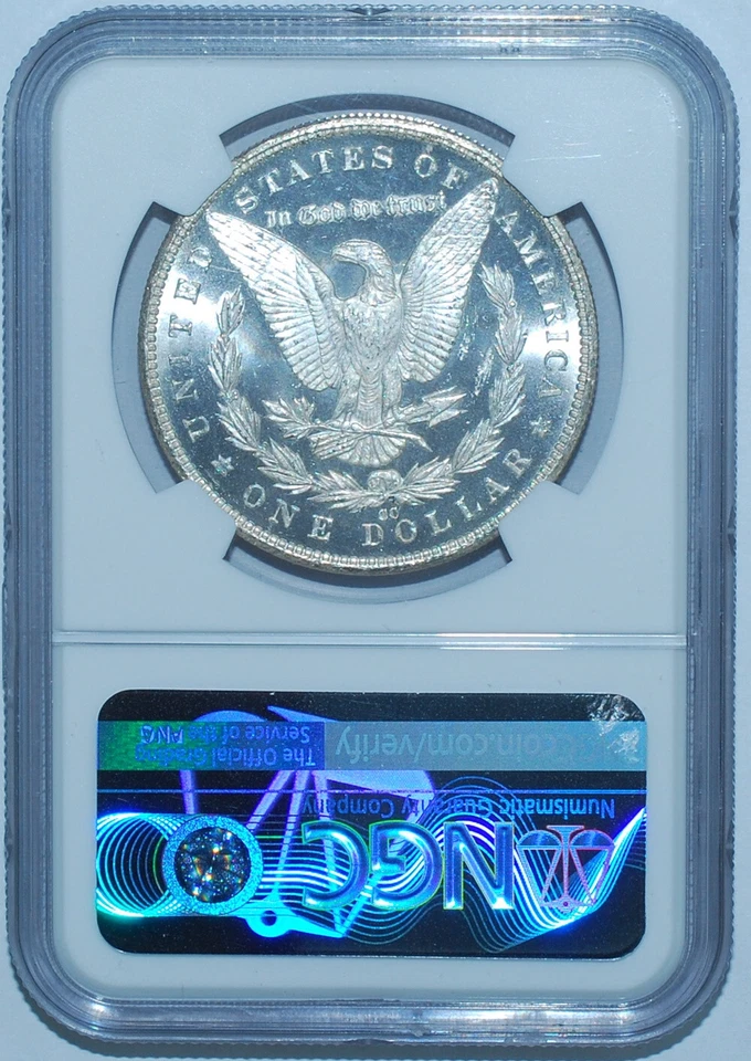 1883 CC NGC MS67PL Prooflike Carson City Morgan Dollar Green Label Pop 1/0 - Image 2 of 2