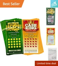 Realistic Fake Lottery Tickets - Funny Prank Gag Set - Million Dollar Jackpot
