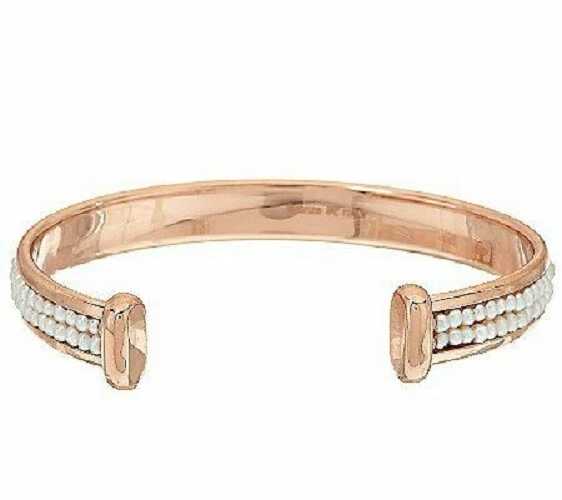 Brazalete Grande QVC Honora Perla Cultivada 2.0mm Pulido Ovalado Bronce $299 Foto 2 de 3
