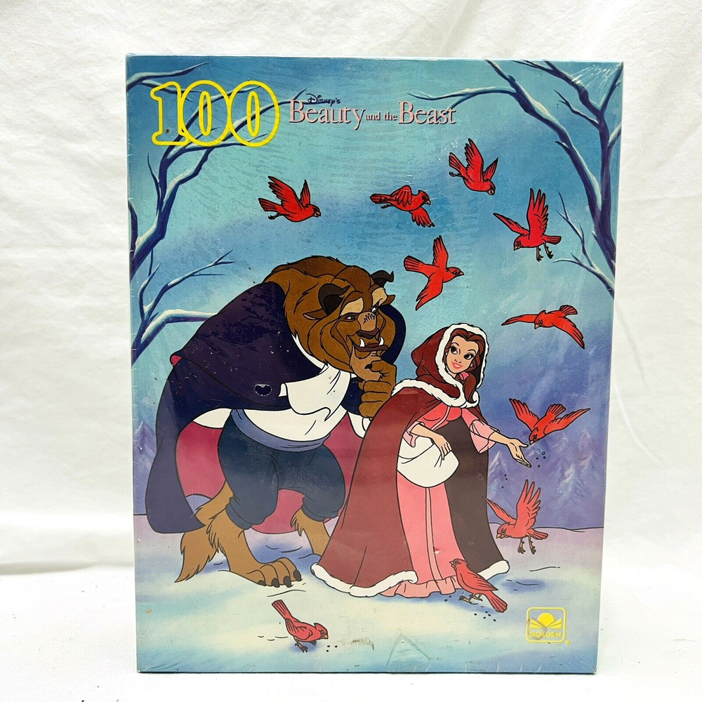 Disney Beauty and the Beast GOLDEN 100 pc puzzle New sealed vintage