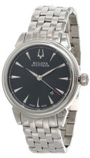 Orologio Uomo Bulova Accutron Automatico Quadrante Nero Acciaio Inox 63B147
