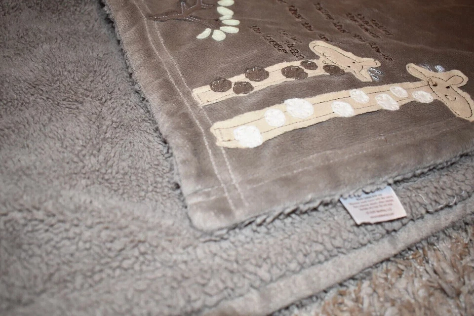 F8!ВАУ! LN KOALA BABY коричневый жираф плюшевый велюр шерпа кроватки одеяло одеяло - Изображение 3 из 4