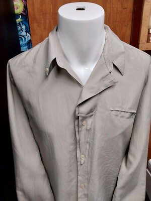 Linen Button Down Shirt for Men - Summer Casual Long Sleeve with Chest Pocket