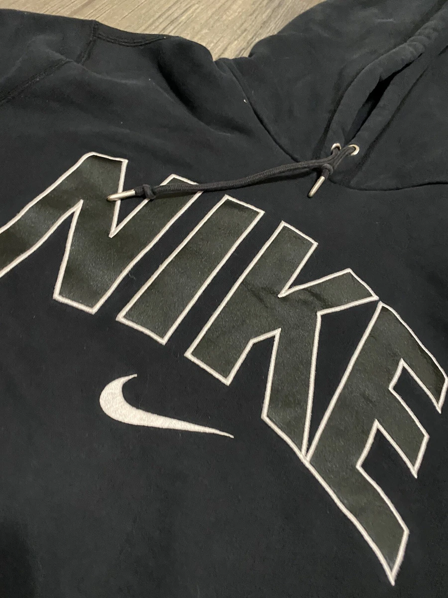 Black nike spellout sweatshirt sale