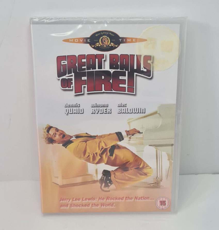Great Balls Of Fire! 1989 DVD New Sealed UK Region 2 Dennis Quaid Winona Ryder