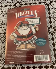 2004 Janlynn Designs For The Needle Wizzers Cross Stitch Ornament Santa #1355