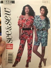 Butterick See & Sew Pattern B6441 Uncut Size Xsm-sm-Med-Lg-Xlg- XXlg